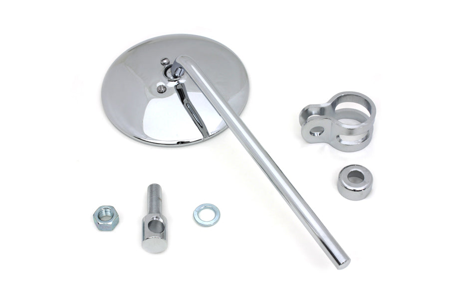 Replica Round Mirror with Round Stem Chrome