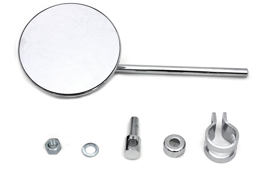 Replica Round Mirror with Round Stem Chrome