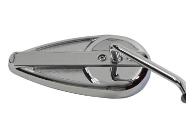 Tear Drop Mirror Set with Round Stems Chrome