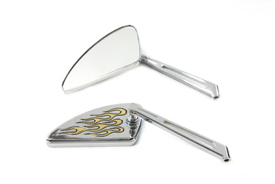 Tear Drop Mirror Set with Slotted Stems