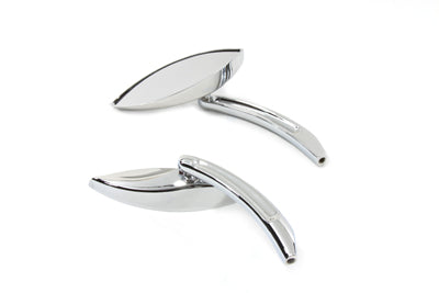 Snake Eye Mirror Set with Billet Curved Stems