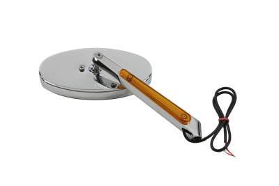 Round Mirror Die Cast with Lighted Stem