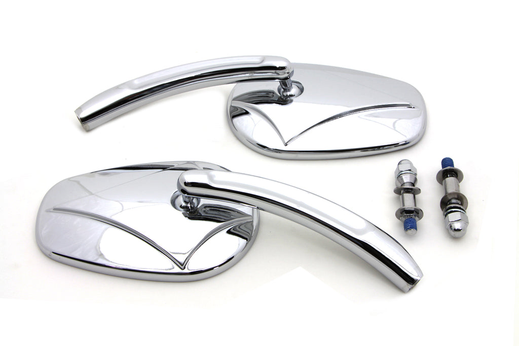 Rectangle Mirror Set with Curved Stems