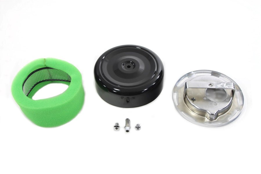 7 Round Air Cleaner With Black Cover