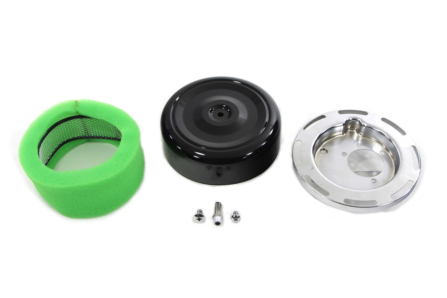7 Round Air Cleaner With Black Cover