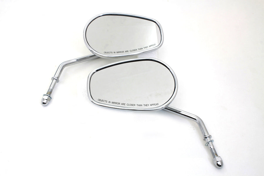 Chrome Taper Convex Mirror Set