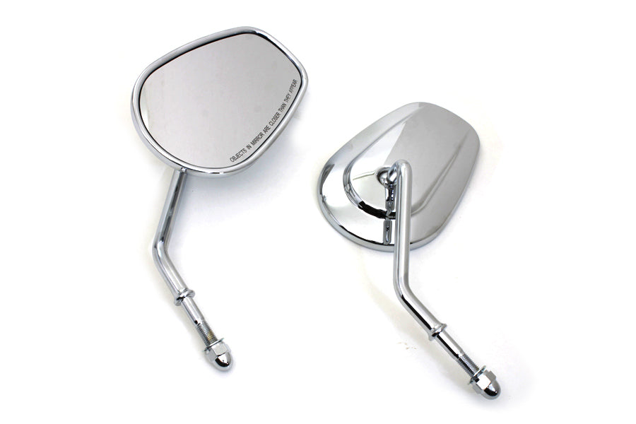 Chrome Taper Convex Mirror Set