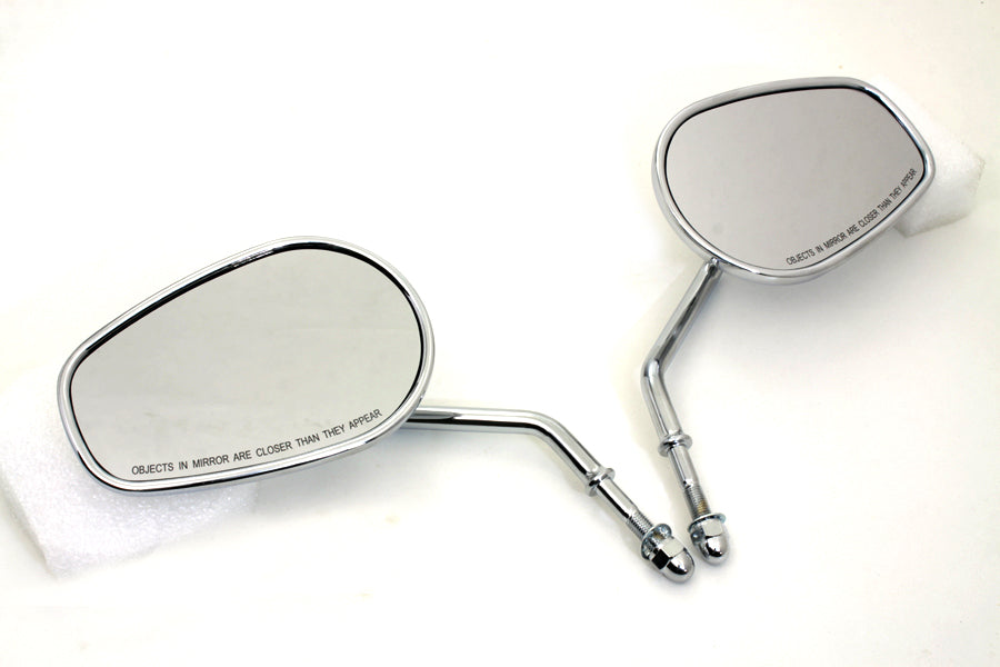 Chrome Taper Convex Mirror Set