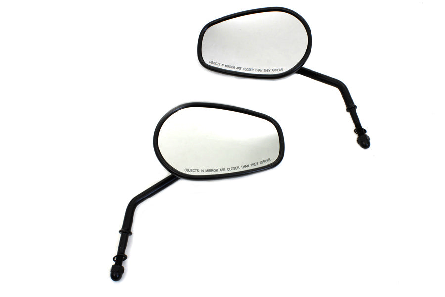 Black Taper Convex Mirror Set