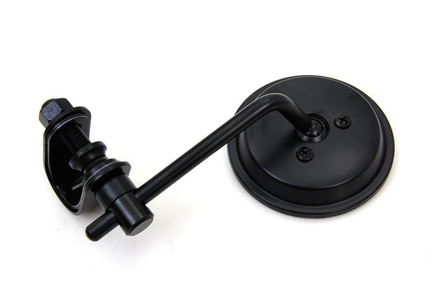 Black 3 Round Mini Mirror with Clamp on Stem
