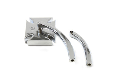 Red Baron Mirror with Billet Curved Stem Chrome