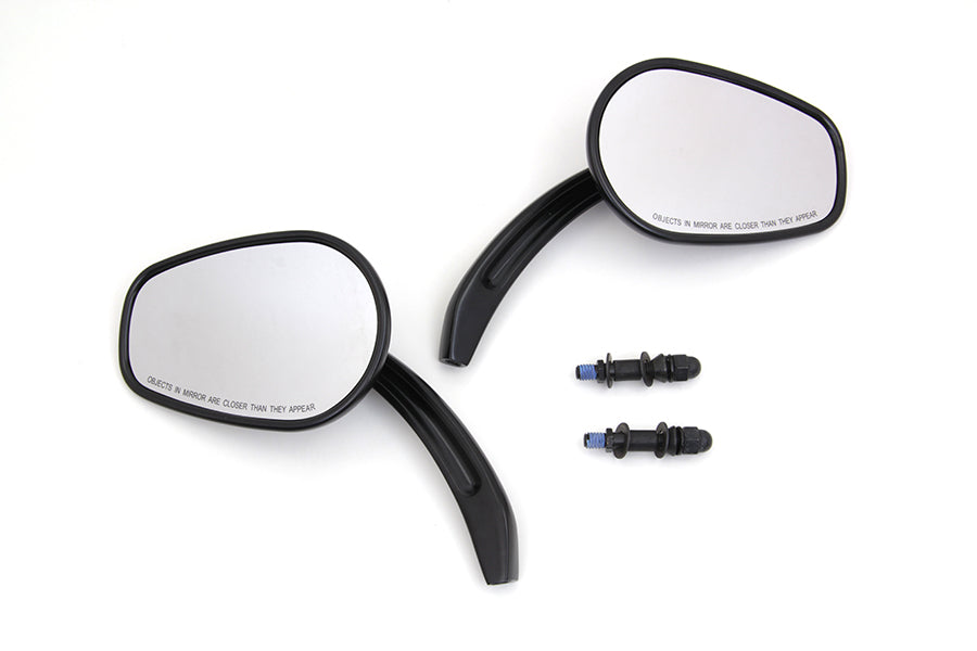 Rectangle Taper Mirror Set with Billet Stems