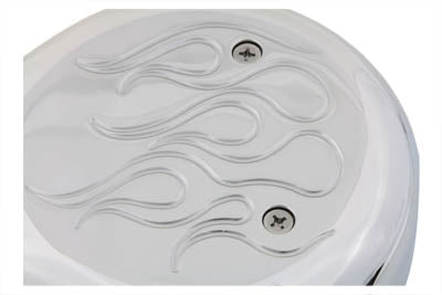 Tear Drop Air Cleaner with Flames Chrome