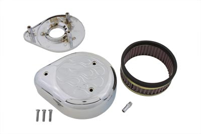 Chrome Flame Tear Drop Air Cleaner