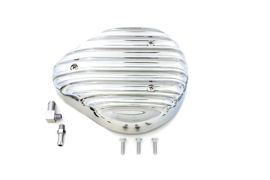 Chrome Finned Tear Drop Air Cleaner