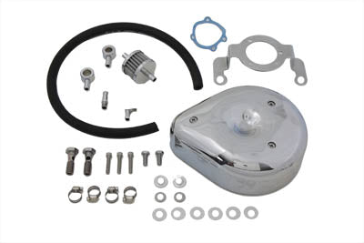 Tear Drop Air Cleaner Kit Smooth Chrome
