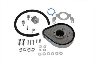Tear Drop Air Cleaner Kit Smooth Chrome