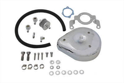 Tear Drop Air Cleaner Kit Smooth Chrome