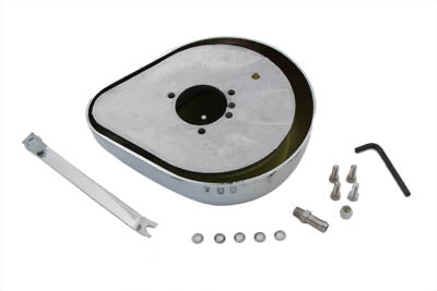 Tear drop Air Cleaner Kit Smooth Chrome