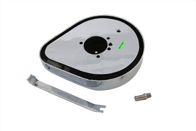 Tear Drop Air Cleaner Kit Chrome Flame