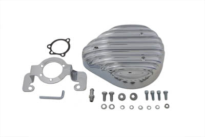 Tear Drop Air Cleaner Kit finned Chrome