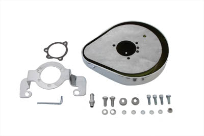 Tear Drop Air Cleaner Kit Smooth Chrome