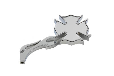 Chrome Firefighter Mirror with Billet Flame Stem