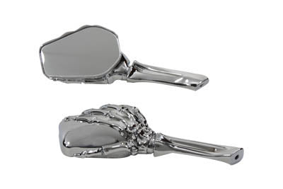 Skeleton Mirror Set with Bone Shaped Stems Chrome