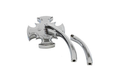 Rotar Mirror Chrome with Billet Curved Stem