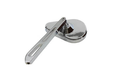 Tear Drop Mirror Chrome with Billet Slotted Stem