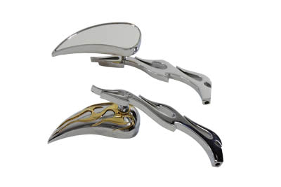 Chrome Billet Tear Drop Mirror Set