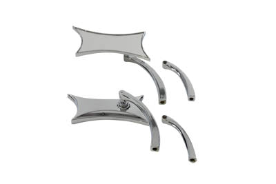 Oblique Mirror Set Billet Chrome
