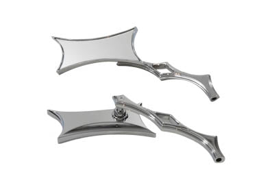 Oblique Mirror Set Billet Chrome
