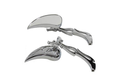 Tear Drop Mirror Set Chrome