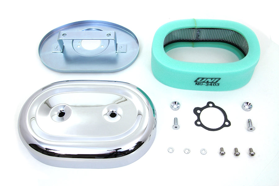 Chrome Oval Air Cleaner Assembly