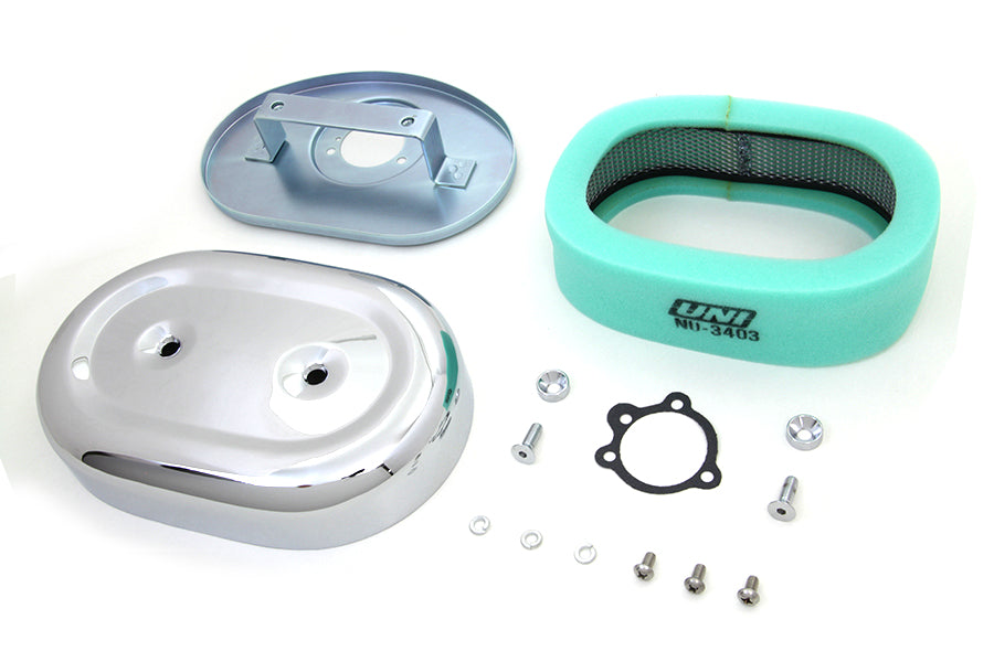 Chrome Oval Air Cleaner Assembly