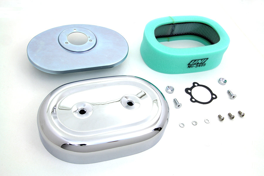 Chrome Oval Air Cleaner Assembly