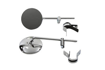 Round Mirror Set Chrome