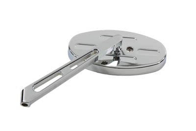 Flat Oval Girder Mirror with Billet Stem