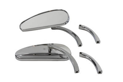 Deco Mirror Set Billet Chrome