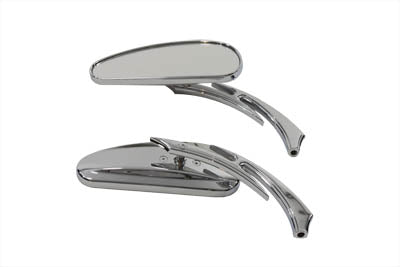 Deco Mirror Set Billet Chrome