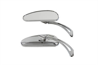 Deco Mirror Set Billet Chrome