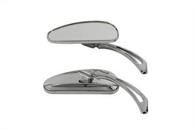 Deco Mirror Set Billet Chrome