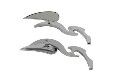 Tear Drop Mirror Set Chrome