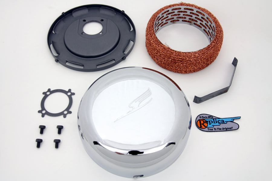 7 Linkert Bird J-Slot Style Air Cleaner Assembly Chrome