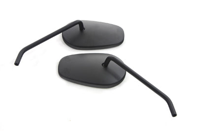 Sidewinder Mirror Set with Round Stems Black