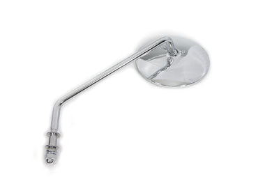 Round Mirror Stainless Steel with Billet Stem