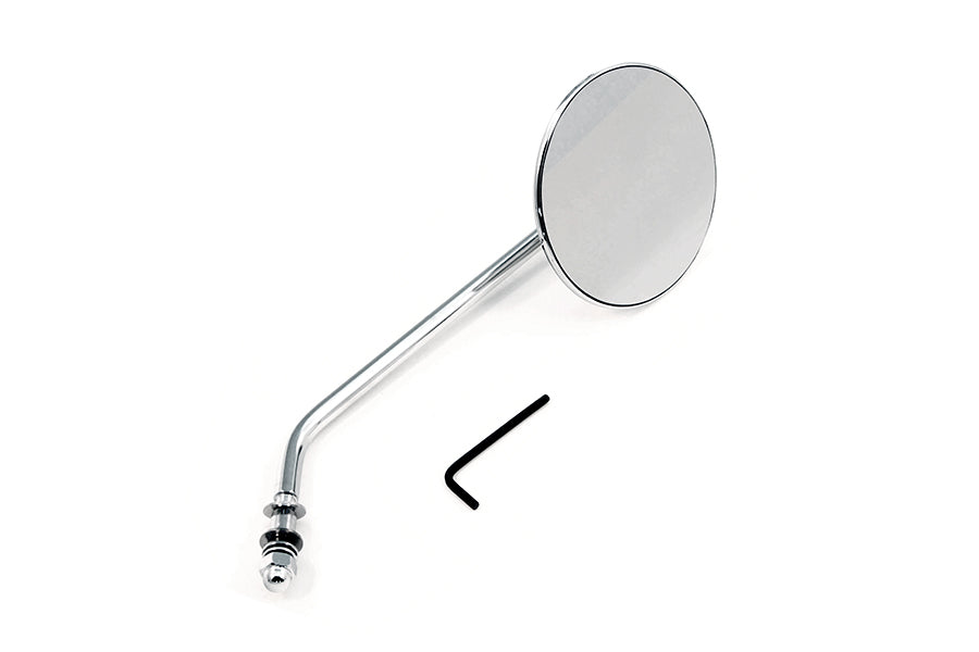 Round Mirror Stainless Steel with Round Stem