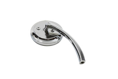Round Mirror Chrome with Billet Stem