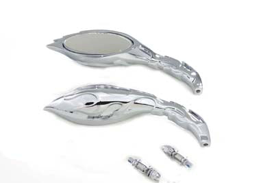 Flame Mirror Set Chrome